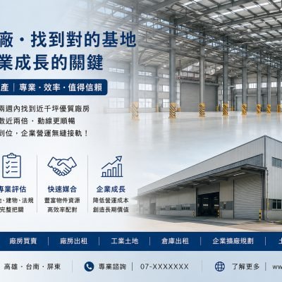 成功案例｜企業擴廠找不到合適廠房？7+1不到兩週協助客戶找到合用廠房